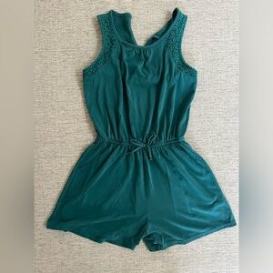 Mudd Teal Sleeveless Romper